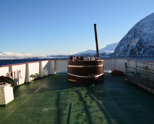 Der Hot Tub auf der Polargril in den Lyngenalpen